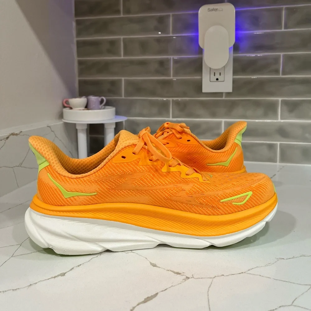 Hoka Clifton 9 Running Shoes. Men’s Size 9D   Color Orange - Picture 3 of 10